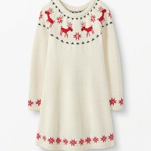 Hanna Andersson 150 US 12 yr Dear Deer Holiday Sweater Dress